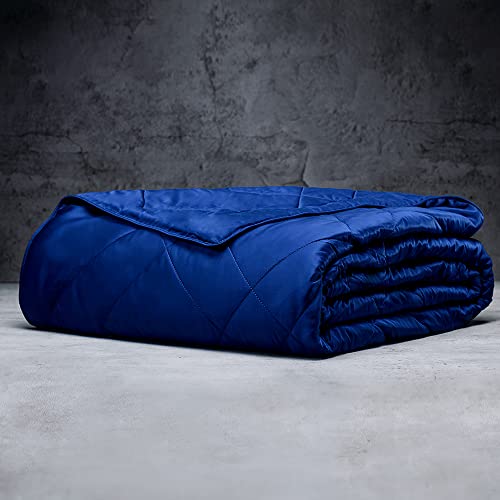 Image of LUXOME Lightweight Blanket | 100% Rayon (Viscose) from Bamboo Fabric & Fill | King /Cal King - 98 inchx92 inch | Thermal-Regulating | Super Soft | Sapphire