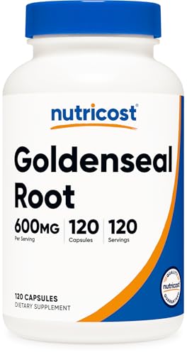 Nutricost Goldenseal Root 600mg 120 Capsules Gluten-Free GMO-Free
