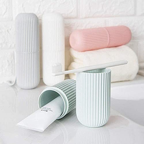KBS-Capsule-Shape-Travel-Toothbrush-Case-Cover-Holder-Portable-Toothbrush-Storage-Box-Container-Plastic-Toothbrush-Holder-Bathroom-Organizer-Accessories-SetBlack-White-2
