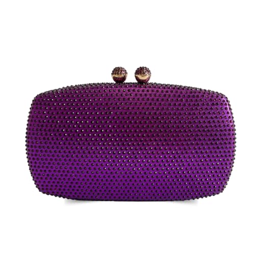 Bolsa Clutch Carteira De Festa Moderna Strass Sophia (Roxo)