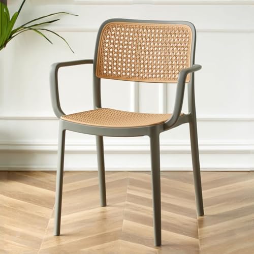 LEIYTFE Silla De Comedor De Plástico Silla Apilable Sillas...