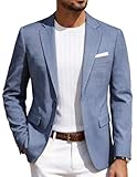 PJ PAUL JONES Casual Blazer for Men Notch Collar Sport Coats Regular Fit Sport Jackets Blue