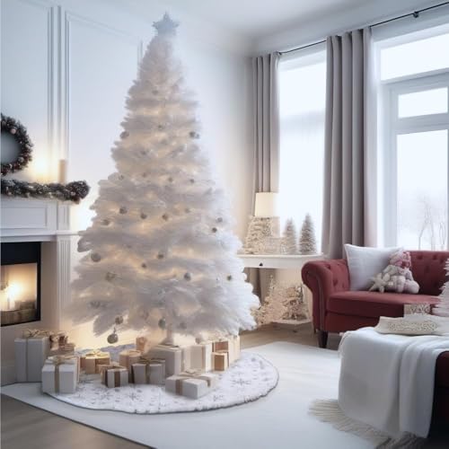 Lanpn Christmas Tree Skirt 120cm, Xmas Tree Skirt with Snowflake Winter Christmas Tree Mat for Large Artificial Trees Winter Home Party Holiday Indoor Xmas Decor (Silver, 48 inch) by Lanpn - Image 6