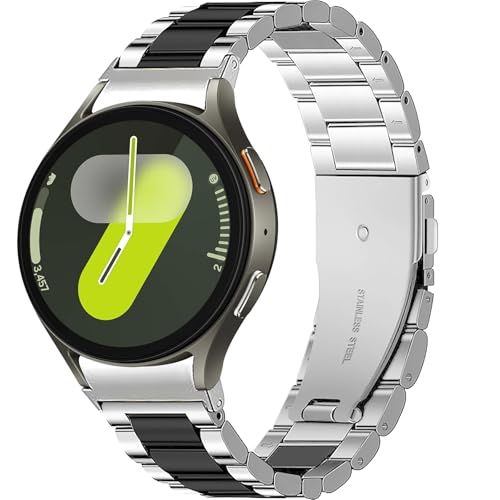 VINIUSIKI Galaxy Watch 7 6 5 4 FE 40mm 44mm 45mm �X�e�����X�X�`�[���o���h ���ԂȂ� �r�W�l�X���^���o���h �傫�Ȏ��p SAMSUNG Galaxy Watch 6 4 Classic 43 47 42 4