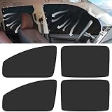 ZATOOTO Car Window Shades, 4 Pack Magnetic Car Side Window Sun Shade for Baby Breathable Mesh Privac