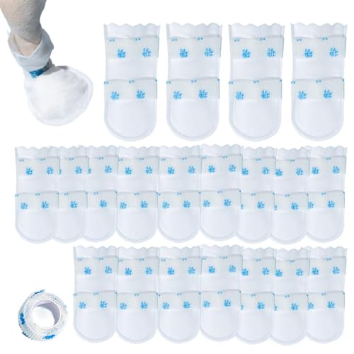 20 Stück Hundesocken Leckschutz, Einweg Hundeschuhe Pfotenschutz Hund Verletzung, Atmungsaktive Pfotenabdeckung Indoor Outdoor Mit Verband Selbstklebend 20 Stück Hundesocken Leckschutz, Einweg Hundeschuhe Pfotenschutz Hund Verletzung, Atmungsaktive Pfotenabdeckung Indoor Outdoor Mit Verband Selbstklebend