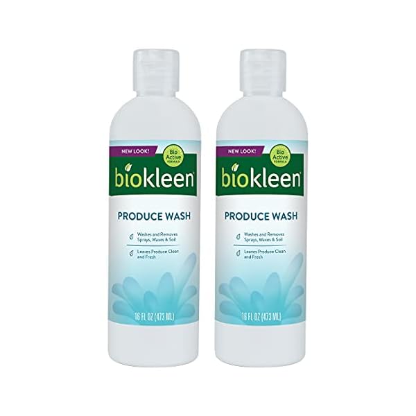 Biokleen Natural Produce Wash 2 Pack Cleans Vegetables Fruit Grocery Produce Naturally, Eco