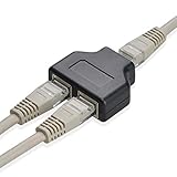 Dos dispositivos funcionan en el mismo tiempo: el divisor debe ser utilizado en pares. El divisor de red divide el cable CAT en dos conexiones físicas (1236/4578), y transmite los datos por separado. Las dos conexiones transmiten los datos sin interferencia entre sí. Conecte un divisor al router o interruptor con dos cables CAT, conecte el otro divisor a dos dispositivos con dos cables CAT, a continuación, conecte los dos divisores con un cable CAT, haga que los dos dispositivos se conecten a Internet simultáneamente v