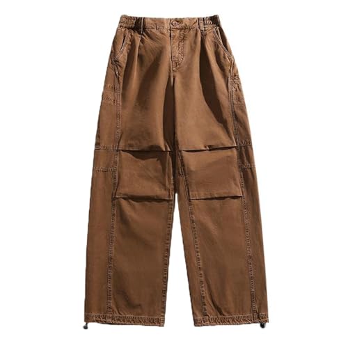 Men's Pants American Cotton Retro Wide-Leg Casual Workwear for Men