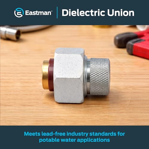 Image of Eastman 20501 Dielectric Union, 1 /2 inch FIP x 1 /2 inch Solder, Brass