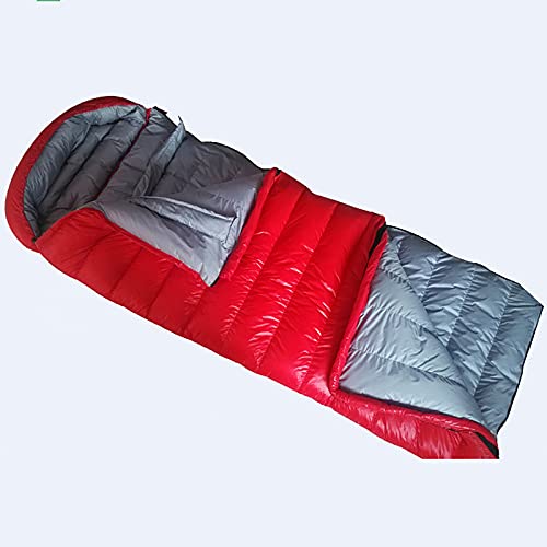 Jianghuayunchuanri Bequemer Schlafsack Umschlagtyp Outdoor Camping Schlafsack 4 Jahreszeiten Warme Schlafsack Indoor- und Outdoor-Aktivitäten (Farbe : Rot, Size : 215x78x55cm) - Image 4