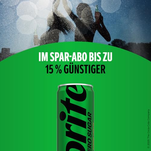 Sprite Zero Sugar, Maximale Erfrischung mit Limetten und Zitronen Geschmack ohne Zucker, Limo, EINWEG Dose (24 x 330ml) 4