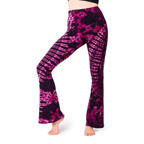 Pantalones Bootcut PANASIAM de Yoga en Tejido Elástico de Estilo Étnico