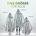 Regenponcho Festival Wasserdicht - Regencape Festival Einweg - Regenponcho Damen & Mann - Regenponcho Transparent mit Kapuze - Notfall Poncho Reise, Wandern, Camping – Einweg Regenponcho 4er-Pack