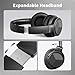 Botesty Sound Headphones Wired with Microphone, Over Ear Foldable 3.5mm Plug in Headphones with 4.9ft Tangle-Free Nylon Cord for Tablet, Laptop, MP3/4, School, Airplane Travel (Black)