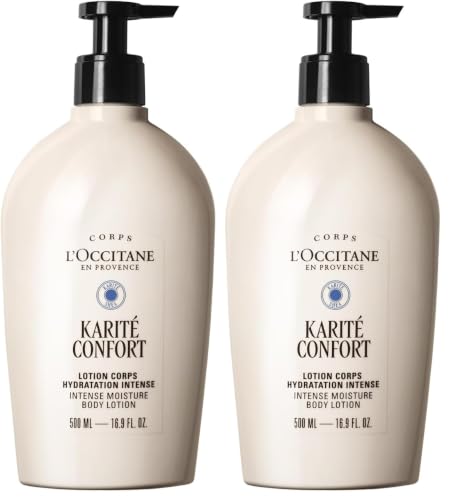 Image of L'Occitane Shea Butter Rich Body Lotion for Dry to very Dry Skin, 500ml (Pack of 2)