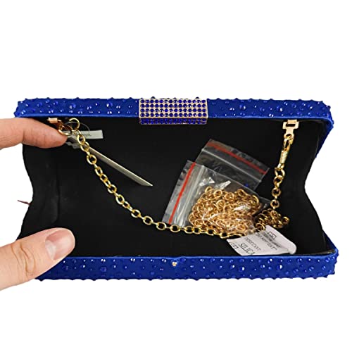 Elegant Women Crystal Clutch Evening Bags Wedding Cocktail Box Handbag Purse - Image 8