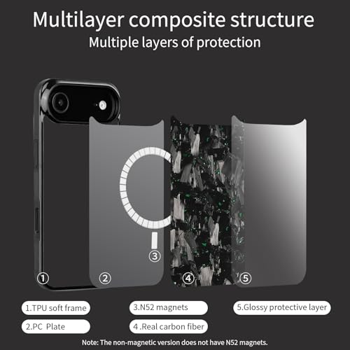 Coque iPhone 17 Pro Max carbone forgé magnétique et fine - 7