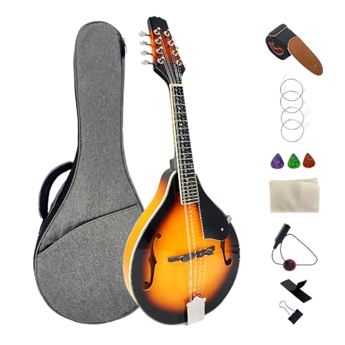 WUQIMUSC Mandolin Instrument, A-Style 8 String Mahogany, Beginner Adult Acoustic Mandolin Musical...