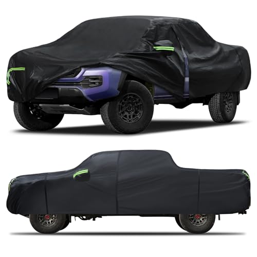 Image of Car Cover Custom Fit for Toyota Tacoma 2005-2023,6 Layers Truck Cover Waterproof All Weather for Automobiles,Outdoor Full Exterior Cover,Rain, Sun, Wind Protection,Black