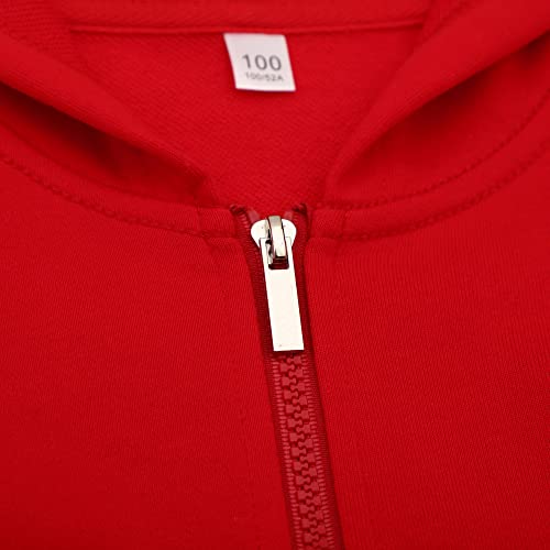 DINGDONG'S CLOSET Kid Toddler Boy Girl Solid Multi-Color Basic Cotton Hoodie Hooded Zip Up Sweatshirts Pullover Jacket4