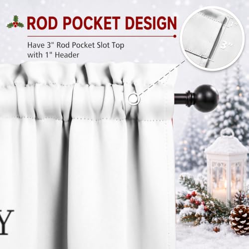 Image of Christmas Tree Kitchen Curtains 3 Piece Set Tier Valance