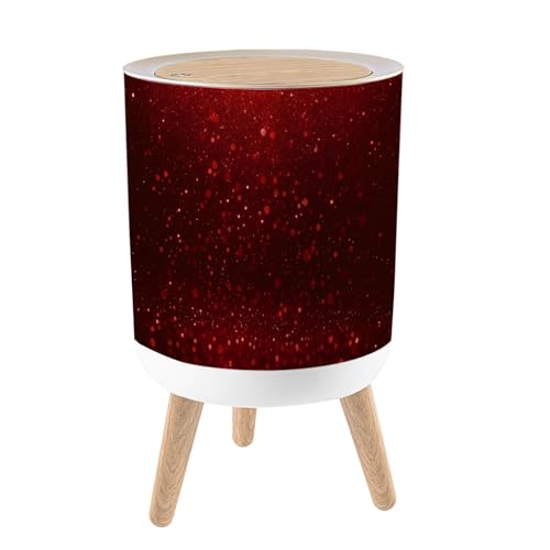 Caneca de basura pequeña con tapa y patas 7L color burdeos