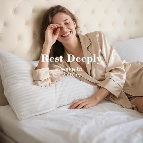 viewstar Bed Pillows Queen Size Set of 2, Hotel Collection, Down Alternative Pillow for Back, Stomach or Side Sleepers, Soft - Image 4