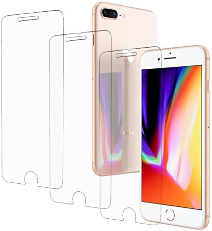 iPhone 8 PLUS SCREEN PROTECTOR iPhone 7 PLUS SCREEN PROTECTOR PREMIUM GLASS [3-PCS] [0.26mm] [9H Surface Hardness] [HD Explosion-proof] [Tempered Glasss] [Anti-shatter] [Anti-scratch] [Fingerprint Pr