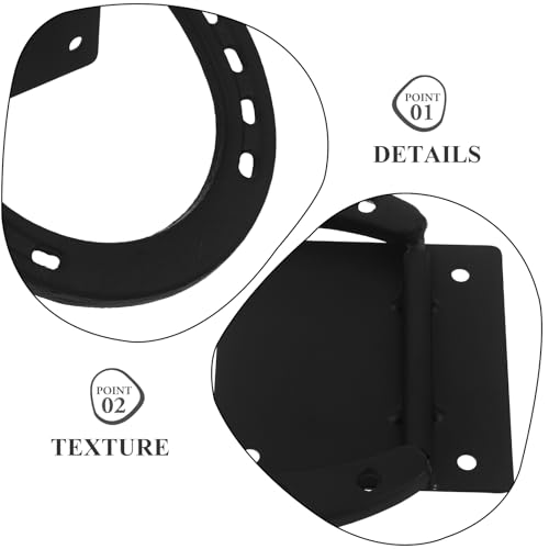 Anillos de corbata de caballo de hierro contra tirones para pared de picadero y boxes 4
