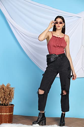 Image of GRECIILOOKS Women's Regular Fit Tops | Tops for Women | Tops for Jeans for Women | Korean Tops for Women | One Piece Dress for Women | Western Tops for Women Stylish