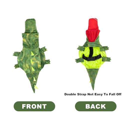 NACOCO Dog Halloween Costume Dog Crocodile Hoodies Pet Funny Christmas Cosplay Clothes Small to Large Dog Birthday Outfits(Crocodile,S) - image 5