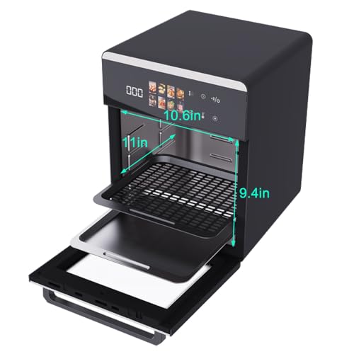 Image of 18QT Large Air Fryer Oven with Touch Screen Display, 10-in-1 Air Fry, Roast, Bake, Broil, Dry, Frozen, Proof Combo with Window, Family-Size, Multi-Function, Healthy Cooking 120V