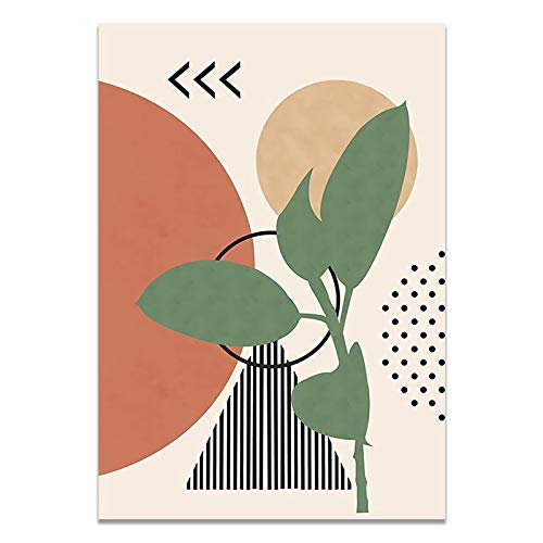 Poster abstrait style bohémien et impression sur toile géométrique 50x70cm