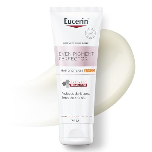 Eucerin Even Pigment Perfector Hand Cream with Thiamidol & Hyaluronic Acid for Even and Radiant Skin UVA & UVB Sun Protection SPF30 Moisturizer for All Skin Types 75ml