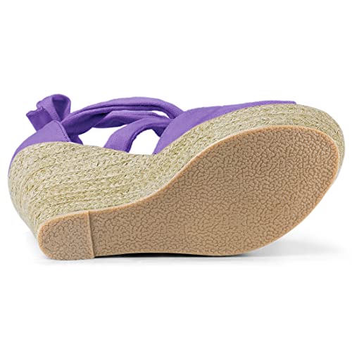 Espadrilles compensées violettes Allegra K 40.5 pour marcher sans douleur