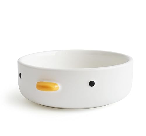 PURROOM Funny Cute Duck 6'' Salad Bowl, Handmade Glaze Chick
