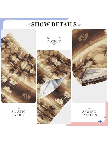 Ethnic Vintage Brown Boys Pants for Kids Jogger Pants with Pockets S4