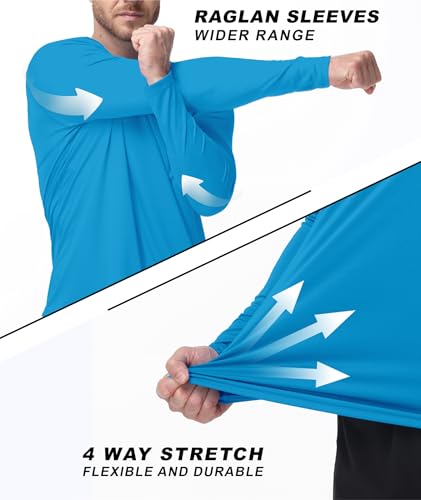 ZITY Mens UPF 50+ Sun Protection Shirts Long Sleeve Lightweight Rash Guard - image 5