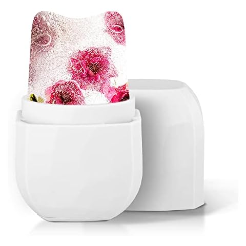 CCbeauty Ice Roller For Face Eyes Neck,Ice Face Roller,Facial Ice Treatment,Upgrated Leak-Proof Silicone Ice Mold,Tighten & De-Puff & Brighten Skin Care Tool,Reusable Face Body Massage,White Cover