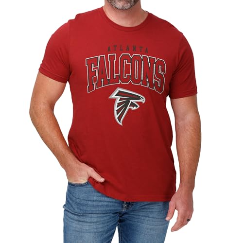 FOCO Atlanta Falcons NFL Mens Classic Arched Logo T-Shirt - Canvas Red - XL