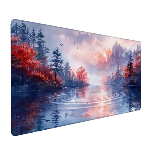 ピンク マウスパッド, 月 マウスパッド 大型 1200 x 600 x 3mm, 延長 デスクマット 耐洗い表面, 防水 滑り止めゴム底 マウスパッド ゲーミング キーボード マット, ゲーミングマウスパッド 大型 ゲーム オフィス ホーム用, ギフト, フレームレス N-U-T