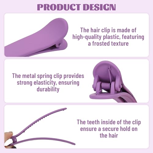 Pinzas de cabello largas de plástico mate Dizila, 20 piezas miniatura 3