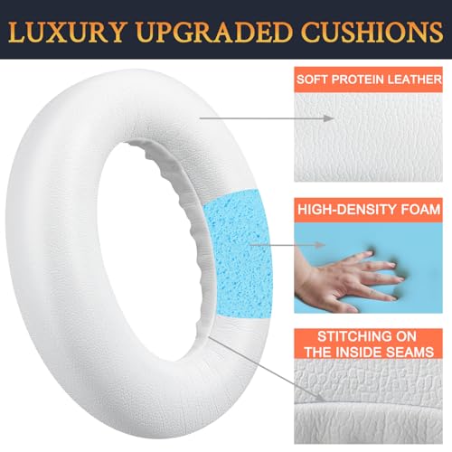 Image of SOULWIT Replacement Earpads for Bose QC Ultra /New QuietComfort Ultra(2nd Gen) Wireless Headphones, Ear Pads Cushions with Softer Protein Leather, High-Density Noise Isolation Foam - Diamond