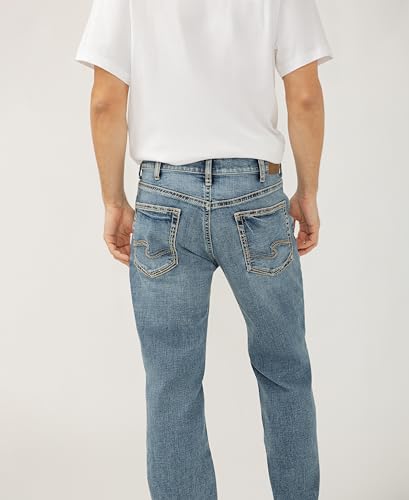 Silver Jeans Co. Men's Gordie Relaxed Fit Straight Leg Luxe Heritage Jeans4
