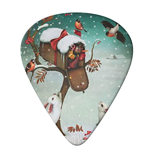 Christmas Rabbit Bunny Lot de 6 médiators pour guitare acoustique, guitare électrique, basse, ukulélé – fin, moyen et… - Les Beatles, Paul McCartney, John Lennon, RIngo Starr, George Harrison Christmas Rabbit Bunny Lot de 6 médiators pour guitare acoustique, guitare électrique, basse, ukulélé – fin, moyen et… – Image 4