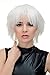Produktbild WIG ME UP - YZF-7067-1001 Perücke Cosplayperücke Damen Herren Weiß kurz voluminös