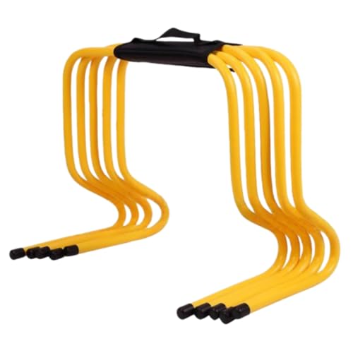 Vzck ミニハードル ハードル 5個セット トレーニング用品 取り外し可能で 持ち運びやすい スピード・敏捷性強化 体力トレーニング 軽量 持ち運び便利 サッカー テニス バスケットボールなどのトレーニング 俊敏性や瞬発力 初心者 練習器具 (高さ40c