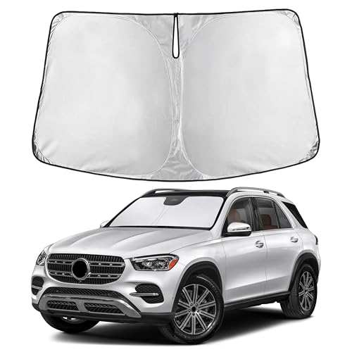 EcoNour Windshield Sunshade Compatible for Mercedes Benz GLE 350 450 2012-2024 2025 2026, Sun Visor for Front Windshield & Window Sun Shade Cover, UV Heat Blocker & Protector, Car Accessories