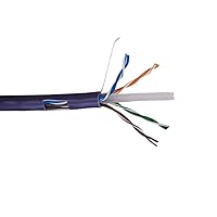 Vista 9 de SATMAXIMUM CAT6 Cable 1000ft Pull Box Solid Ethernet LAN UTP Cable 23AWG 550Mhz RJ45 Network CCA Copper Clad Aluminum Wire Bulk (Black, 1000FT)